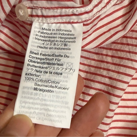 Men's Striped Shirt - Red and White - Picture 8 of 8
